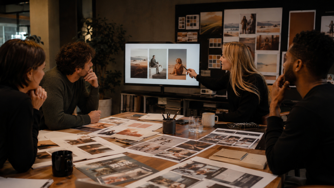 Creative team developing brand activation concept